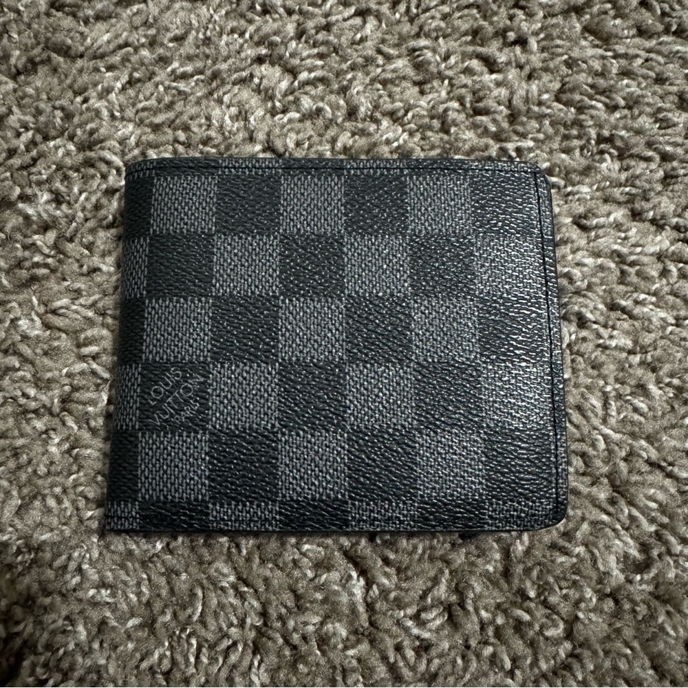 Black Checkered Men's Wallet